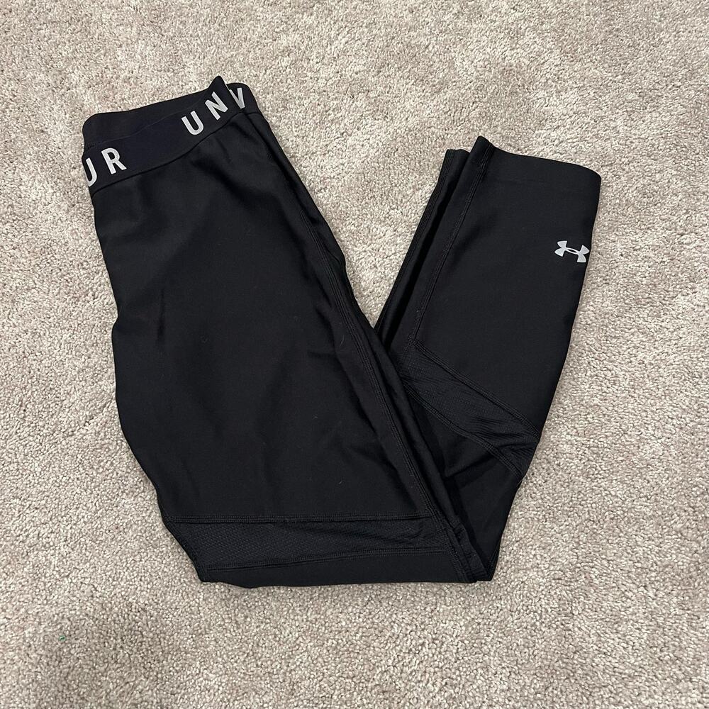 Under Armour Women's Compression Running‎ Tights Black Ankle Size Medium